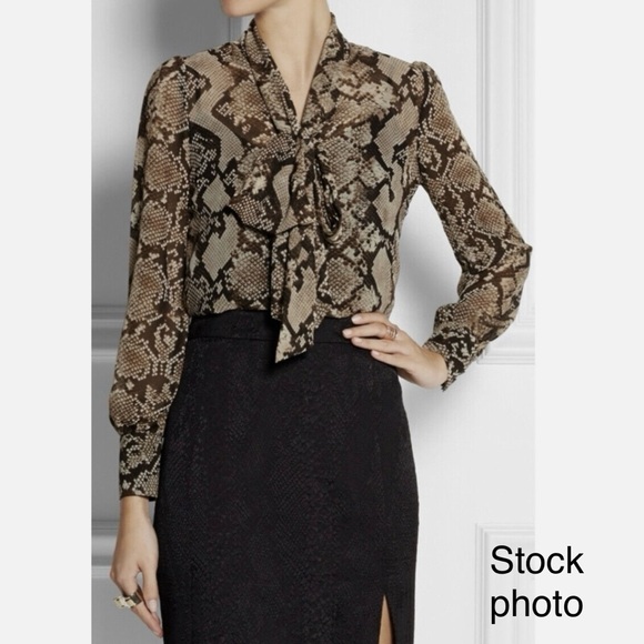 ***RARE*** BNWT ALTUZARRA X TARGET SNAKE PRINT BLOUSE WITH WRAP SCARF - Picture 5 of 13